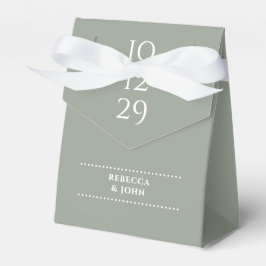 Sage Green Minimalistisch Special Date Hochzeit Geschenkschachtel