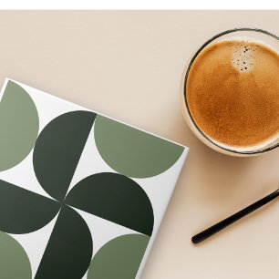 Sage Green Mitte Jahrhundert Modernes Muster Fliese