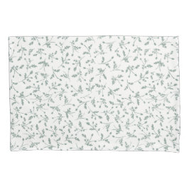 Sage Green Modern Farmhouse Daisy Buds Pattern Kissenbezug