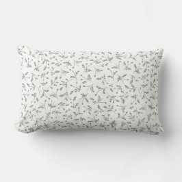 Sage Green Modern Farmhouse Daisy Buds Pattern Lendenkissen