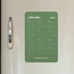Sage Green Modern Full Year 2024 Calendar Magnet<br><div class="desc">Einfaches und kühlem Kalendermagnet für 2024. Dieses Design verfügt über ein modernes Set von Schriftart, ein volles 12-monatiges Jahr 2024, vor einem trendigen, schlanke grüne Hintergrund. Personalisieren Sie, um es zu Ihrem eigenen oder ein paar besondere's zu machen. TIPP: Sie können die Hintergrundfarbe ändern, indem Sie Zazzles eigenes Anpassungstool verwenden,...</div>