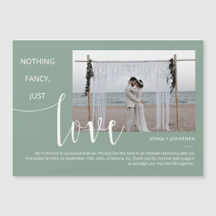 Sage Green Modern Minimal Script Foto Magnet