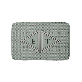Sage Green Modern Monogram Decor Badematte