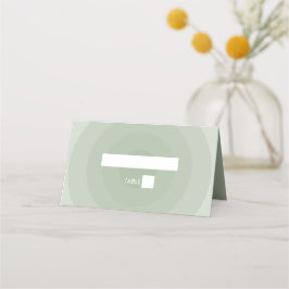 Sage Green Modern Monogram Wedding Platzkarte