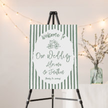 Sage Green Modern Wedding Willkommenszeichen