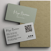 SAGE GREEN Moderne Elegante Minimal QR Code Creati