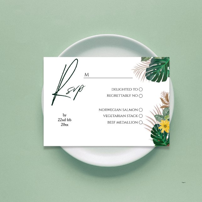Sage Green Moderne Minimalistische botanische UAWG RSVP Karte (Von Creator hochgeladen)