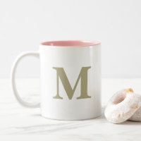 Sage Green Monogram Initial Letter Wedding Gift