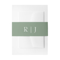 Sage Green Monogram Letters Verlobung Hochzeit