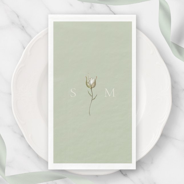 Sage Green Monogram Serviette (Von Creator hochgeladen)