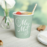 Sage Green Mr. & Mrs. personalisiert Hochzeit