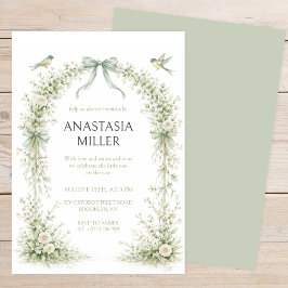 Sage Green Nesting Party Baby Shower Einladung