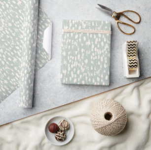 Sage Green Neutral Elegant Abstrakt Minimalistisch Geschenkpapier