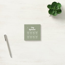 Sage green Niedlich Water Drink Tracker Post-it Klebezettel