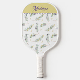 Sage Green Olive Branch Custom Name Pickleball Schläger