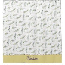 Sage Green Olive Branch Pattern Monogram