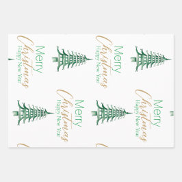 Sage Green Pagode Geschenkpapier Set