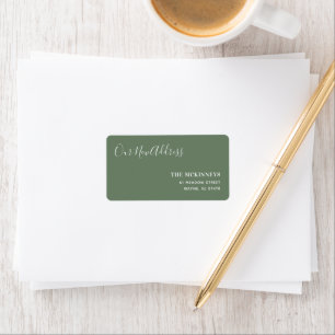 Sage Green Paint Swatch New Address Adressaufkleber
