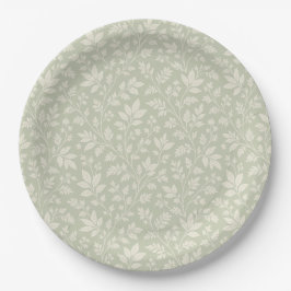 Sage Green Paper Plates Pappteller