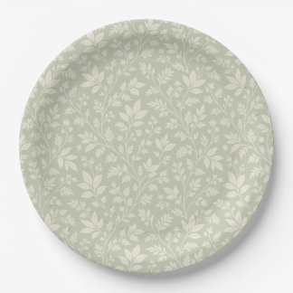 Sage Green Paper Plates Pappteller