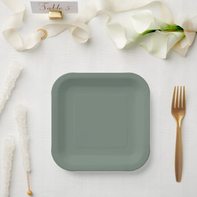 Sage Green Pappteller (Hochzeit)