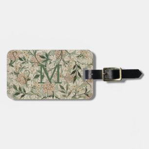Sage Green, Peach Floral Personalisiert Gepäckanhänger