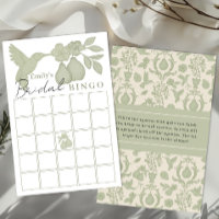 Sage Green Perfect Pear Brautparty Bingo Game