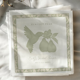 Sage Green Perfect Pear Brautparty Napkins Serviette