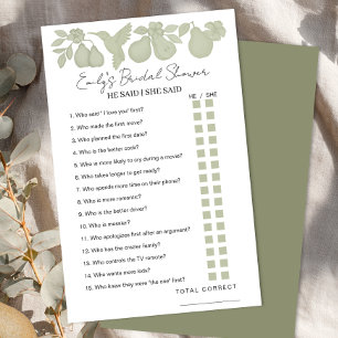 Sage Green Perfect Pear Brautparty sagte er