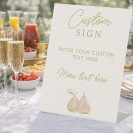 Sage Green Perfect Pear Bridal Shower Custom Sign Sockelschild