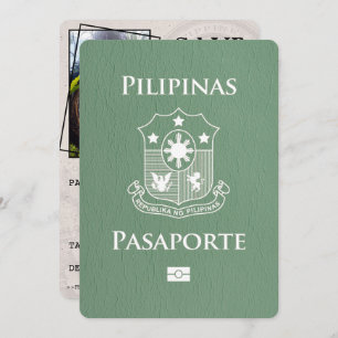 Sage Green Philippines Passport Save the Date