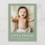 Sage Green Photo Baby Love & thanks Modern