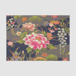 Sage Green Pink Japanisch Kimono Blumendekoupage Seidenpapier