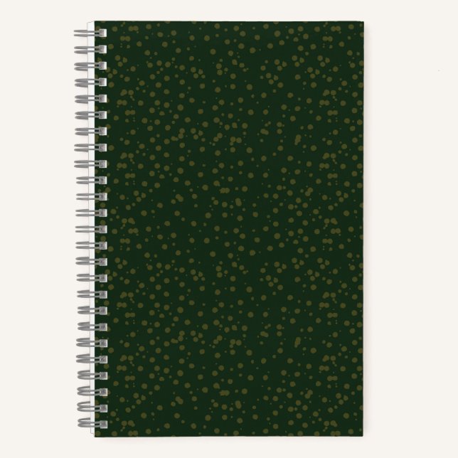 Sage Green Polka Dots Modern Pattern  Notizbuch (Vorderseite)