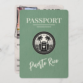 Sage Green Puerto Rico Passport Save The Date