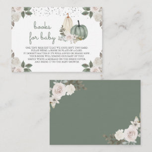Sage Green Pumpkin Floral Fall Buchanfrage Begleitkarte