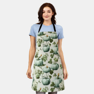 Sage Green Pumpkins & Autumn Florals Schürze