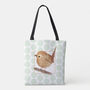 Sage Green Punkt Puffy Wren Bird