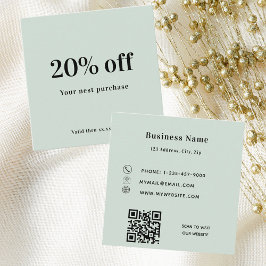 Sage green ql Code Loyalität Rabattkarte