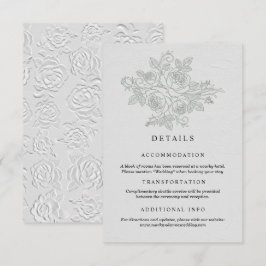 Sage Green Rose Hochzeitsdetailkarte Begleitkarte