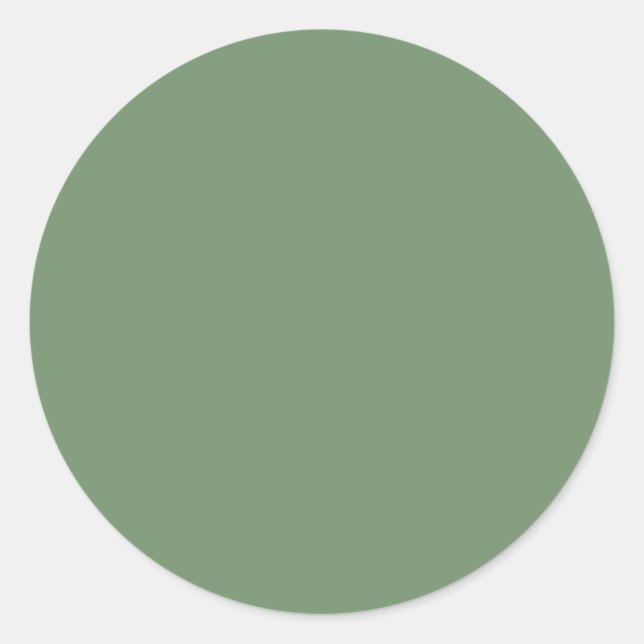 Sage Green Round Sticker (Vorderseite)