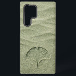 Sage Green Sand Ginkgo Leaf Zen Samsung Galaxy Hülle<br><div class="desc">A sophisticated,  minimalist phone case featuring a high-detail ginkgo leaf impression in rippled,  sage green sand. Perfect for lovers of botanical art,  zen aesthetics,  and modern "quiet luxury." Designed with a bottom-weighted layout to ensure your artwork remains visible and clear of all camera lenses.</div>
