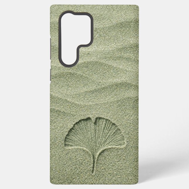 Sage Green Sand Ginkgo Leaf Zen Samsung Galaxy Hülle (Rückseite)
