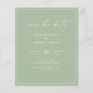 Sage Green Save the Date