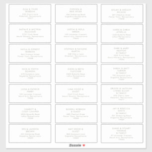 Sage Green Schriftart Guest Address Aufkleber