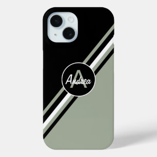 Sage Green , Schwarzweiß personalisiert Case-Mate iPhone Hülle