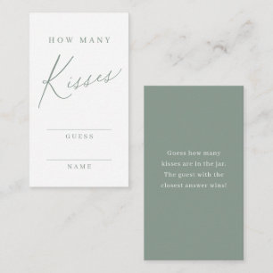 Sage green script rächen wie viele Küsse Spiel Begleitkarte