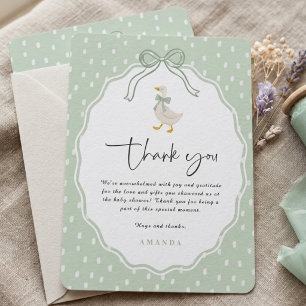 Sage Green Silly Goose Coquette Danke Baby-Party Einladung