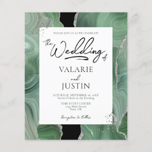 Sage Green Silver Agate Budget Hochzeit in einem