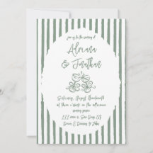 Sage Green Simple Hand Drawn Wedding
